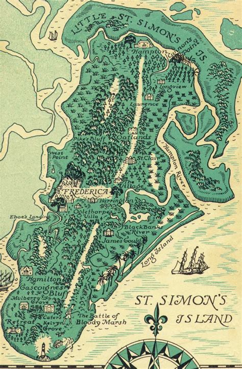 Map Of St Simons Island Georgia Printable Templates Free