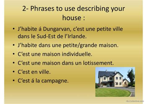 Describing Your House Pp English Esl Powerpoints