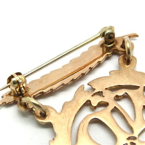 Victorian Antique San Jose NOTRE DAME High School NDHS 10K Gold Brooch ...