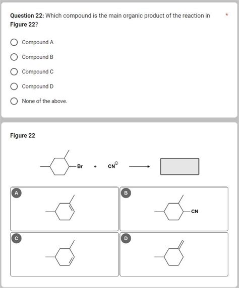 Solved Question 22 Which Compound Is The Main Organic