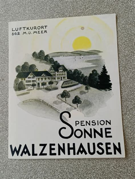 Alter Prospekt Pension Sonne Walzenhausen Luftkurort Kaufen Auf