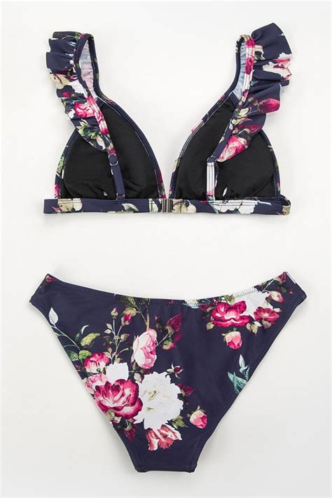 Ruffle Floral Bikini