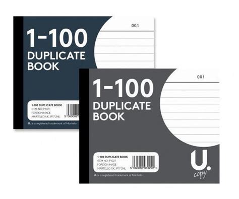 Single Duplicate Receipt Book Numbered Cash Pages Pad Carbon