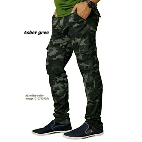 Pocket Army Cargo Hot Sell Army Pockt Bawa Kaki Ada Jerut Rm Army Pockt Bawa Kaki