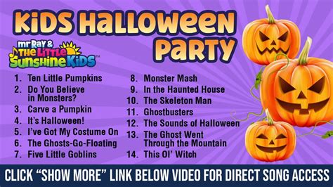 Kids Halloween Party Music 30min Featuring Monster Mash Ghostbusters