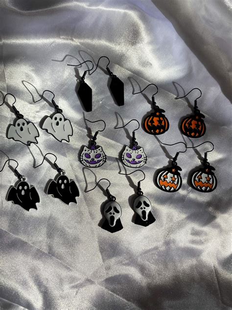 Halloween Charm Earrings Halloween Cute Earrings Jewelry - Etsy