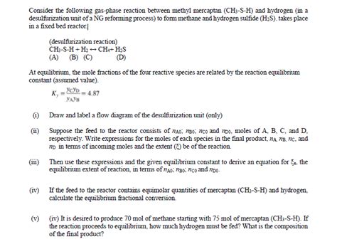 Solved Consider The Following Gas Phase Reaction Between Chegg