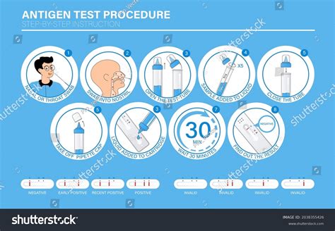 Influenza Covid19 Antigen Rapid Test Procedure Stock Vector (Royalty ...