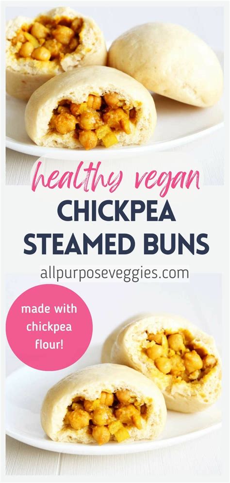 Savory Vegan Chickpea Steamed Buns Baozi Recipe All Purpose Veggies