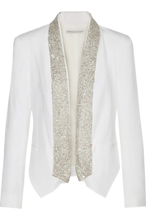 Erika Girardi S White Crystal Embellished Jacket Big Blonde Hair