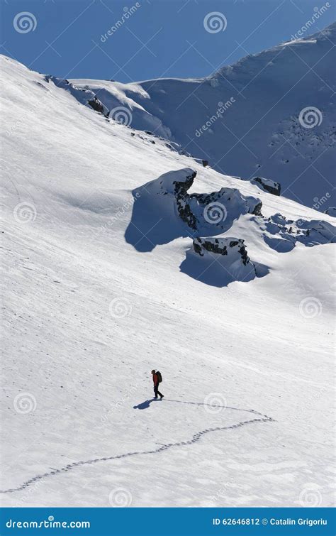 Mountaineer Climbing Mount Visevnik Stock Photography CartoonDealer