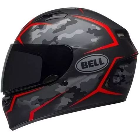 Capacete Bell Qualifier Stealth Camo Matte Black Red Tamanho Do