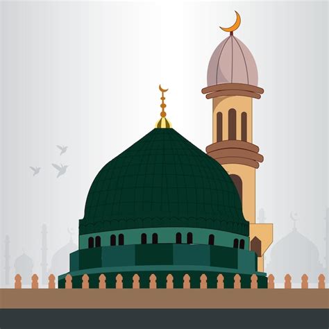 Premium Vector Islamic Madina Pilgrimage Illustration For Hajj And