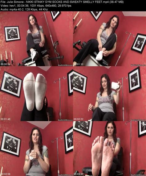 Julie Simone In Nikki Stinky Gym Socks And Sweaty Smelly Feet