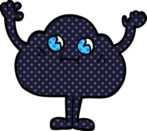 cartoon doodle dark cloud character 12171113 Vector Art at Vecteezy