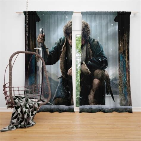 Bilbo Baggins In The Hobbit Battle Of The Five Armies Movie Window Curtain