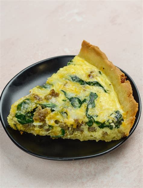 Spinach & Sausage Quiche (Keto + Low-Carb Options!) - Maebells