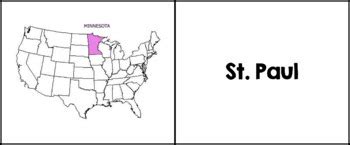 States and Capitals Flashcards Midwest Region FREEBIE by Krejci Creations