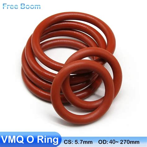 Pcs Red Food Grade Vmq O Ring Gasket Cs Mm Od Mm Waterproof