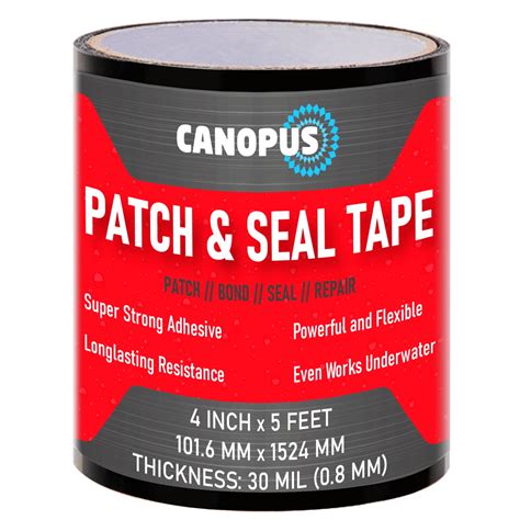 Canopus Water Flex Proof Patch And Seal Tape 4 X5 Black Fixes