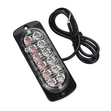 2 Stuks 12 Led Amber Flash Knipperende Herstel Strobe Auto Emergency