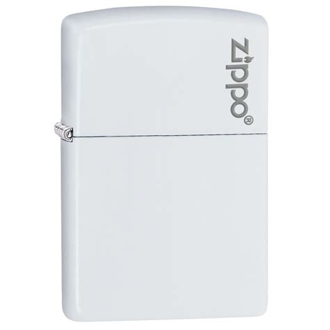 Encendedor Zippo Blanco Mate Con Logo Cod 214zl Zippo