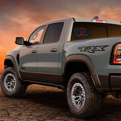 Dodge Trx Hellcat Ram 1500 Tattered Flag Decal Set