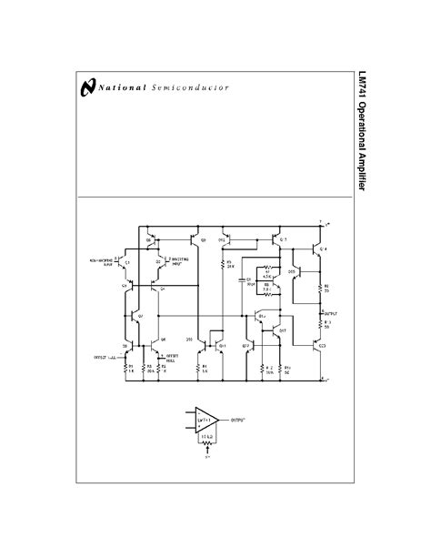 Lm741 Datasheet18 Pages Nsc Operational Amplifier