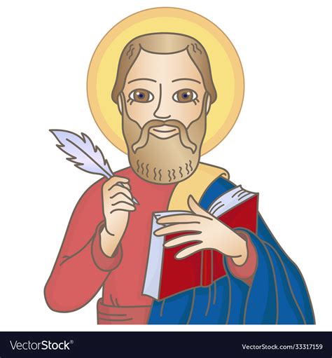 Matthew apostle Royalty Free Vector Image - VectorStock