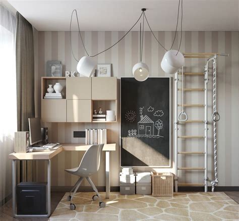 Детская бежевая шведская стенка | Kids interior design, Boy room, Kids ...