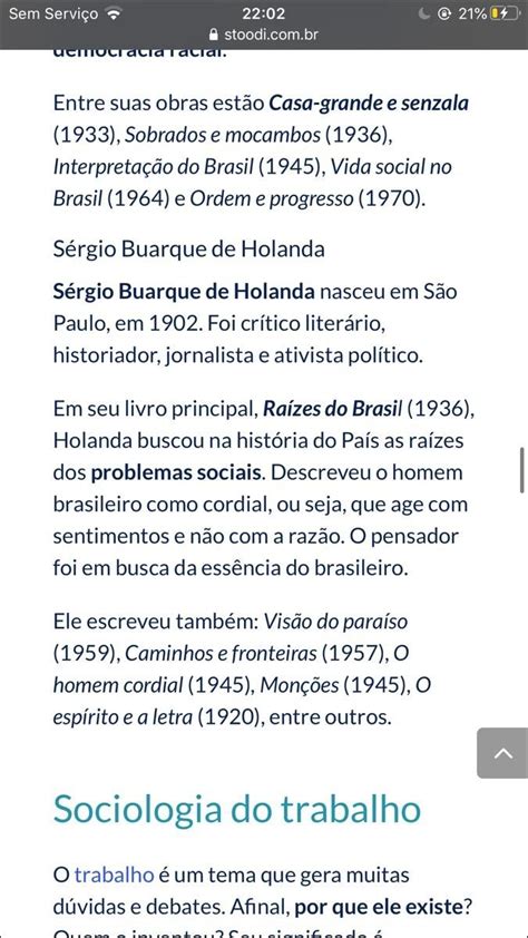 Mapas Mentais sobre Raízes Do Brasil - Mapa 10