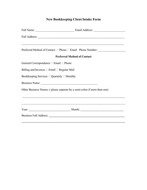 Clients Intake Form Fill Out Printable PDF Forms Online