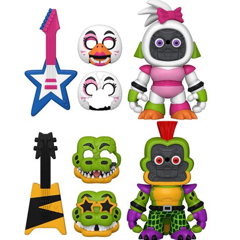 Five Nights at Freddy's: Security Breach Montgomery Gator and Glamrock Chica Snap Mini-Figure 2-Pack