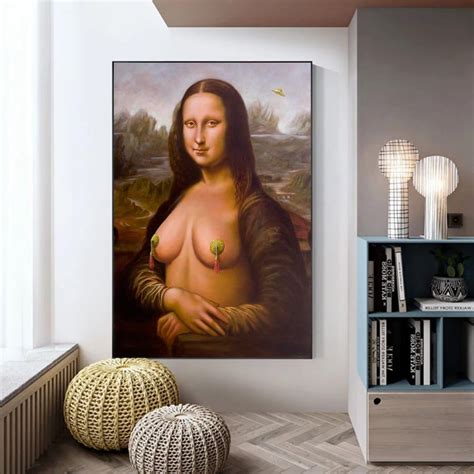 Sexy Mona Lisa Nude Canvas Mdrnized