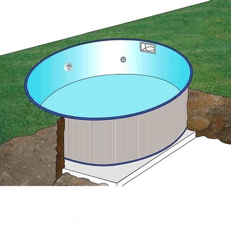 Piscina Gre Sumatra Redonda De Acero Para Enterrar 120 Cm Altura