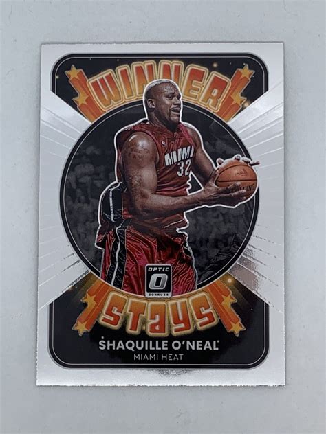 Shaquille O Neal Donruss Optic Winner Stays Miami Heat Ebay