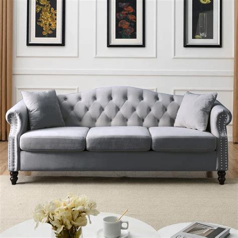 Avictor Upholstered Sofa in Grey from AED 2449 -AtoZ Furniture