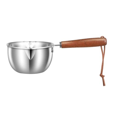 Anti Scalding Pear Wood Handle Ml Multifunctional Hot Oil Pot Stainless Steel Mini Oil