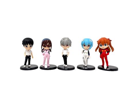 Evangelion Action Figures Set and Cake Toppers - 5 Pcs Evangelion ...