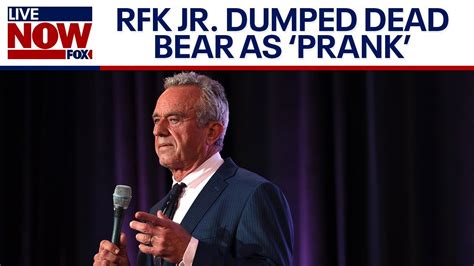 Rfk Jr Admits To Dumping Dead Bear Cub In New York Livenow From Fox Youtube