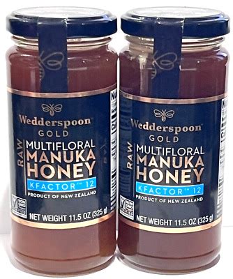 WEDDERSPOON GOLD RAW MONOFLORAL 2X MANUKA HONEY K FACTOR 12 NEW ZEALAND