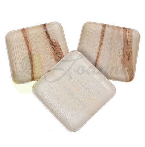 Inch Light Weight Square Smooth Plain Areca Leaf Plates Pieces