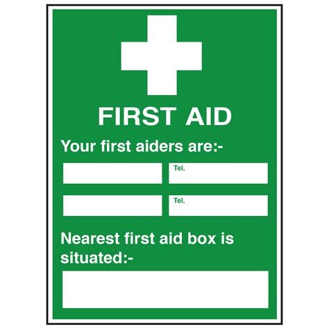 Detailed First Aiders Sign