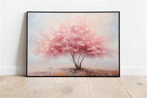 Cherry Tree Painting Cherry Blossom Tree Painting Vintage Artwork ...