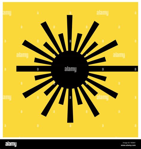 Symbol laser warning sign Stockfotos und -bilder Kaufen - Alamy