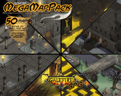 Isometric Dungeon Designer Mega Map Pack By Galefirerpg