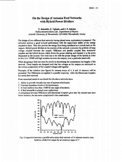 On The Design Of Antenna Feed Networks With Hybrid Power Dividers