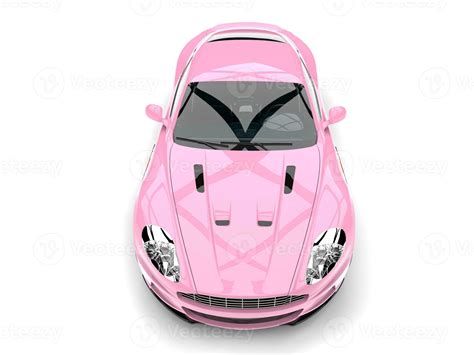 Baby Pink Modern Luxury Sports Car Top Down View 31198809 Stock Photo