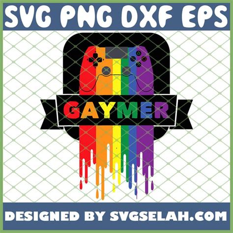 Lgbt Gamer Gaymer Gay Pride Rainbow Gamepad Svg Png Dxf Eps Design Cut Files Image Clipart