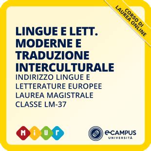 Laurea Magistrale Lm Indirizzo Lingue E Letterature Europee